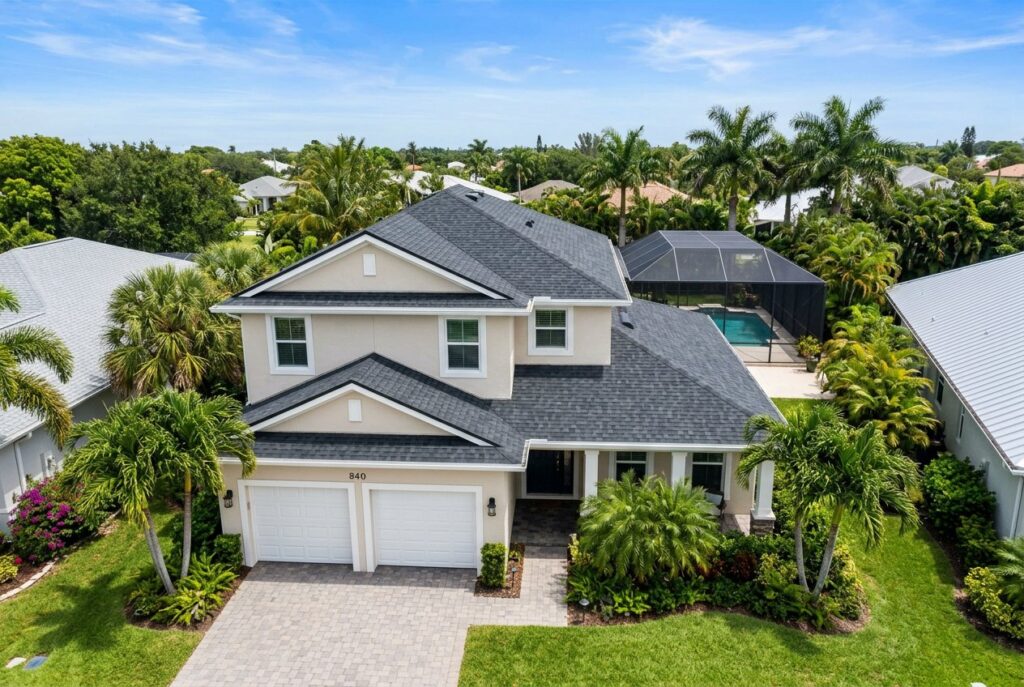 Family home with a new shingle roof